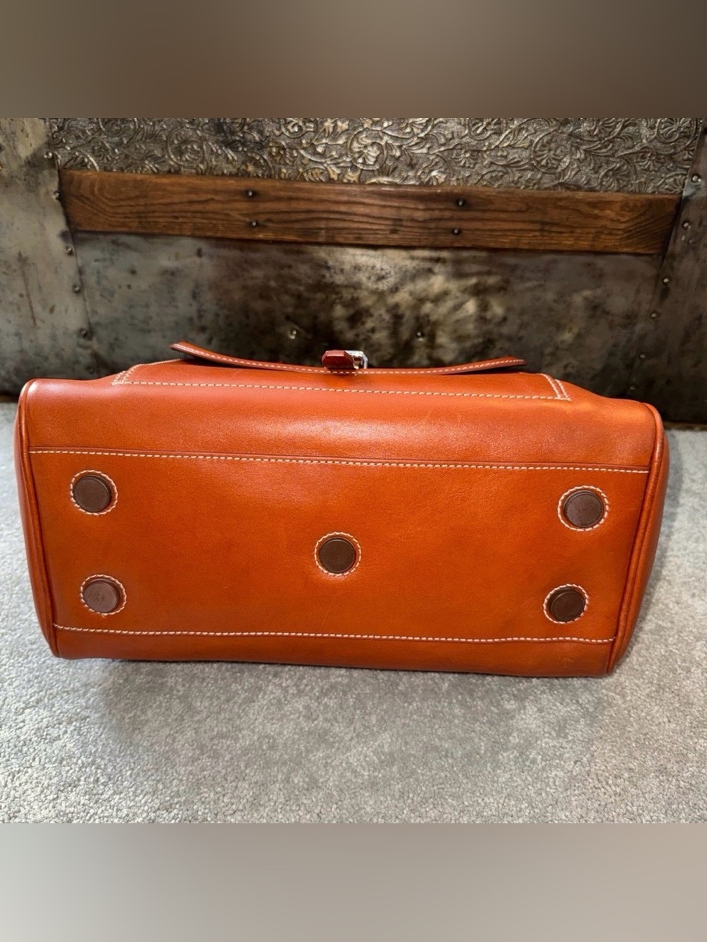 Dooney & Bourke Florentine Toscana Front Pocket Satchel in ginger with strap - Picture 3 of 12